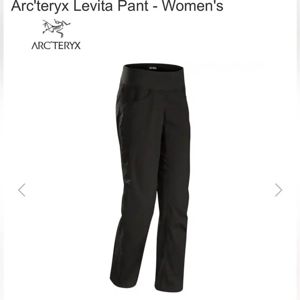 Women Arc’teryx pants, straight leg, black. NEVER WORN